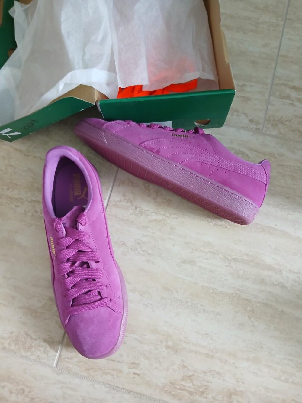Puma Suede Classic Mono Iced aqua gold size11